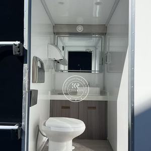 Baño portátil móvil de lujo de diseño moderno, 4 Estaciones, VIP, baños al aire libre, remolque, remolque de inodoro portátil - Product Image 5