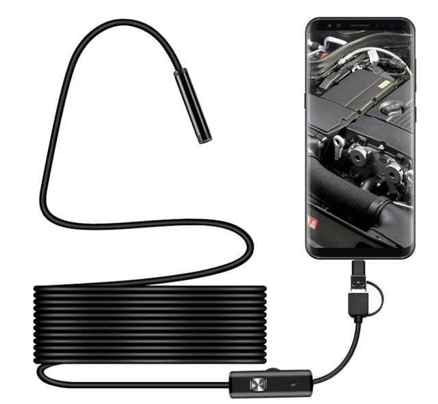 8mm 5 Million 1/2 Meter Three-in-one Endoscope 1200P HD Android Mobile Phone Type-c Android Endoscope
