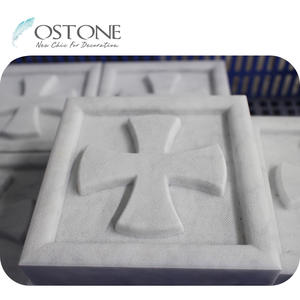 Desain silang Carrara marmer putih pola ukiran bantuan batu untuk dekorasi dinding seni Gereja - Product Image 2