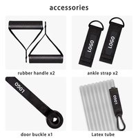Nuevo conjunto de bandas de resistencia elásticas multifuncionales personalizadas, cuerda de tubo de bucle de ejercicio para gimnasio y Fitness, caucho de látex extraíble