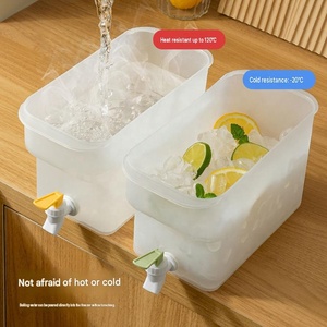 Seau à <span class=keywords><strong>eau</strong></span> froide de grande capacité pour réfrigérateur <span class=keywords><strong>avec</strong></span> robinet en plastique, <span class=keywords><strong>distributeur</strong></span> de boissons froides - Product Image 4