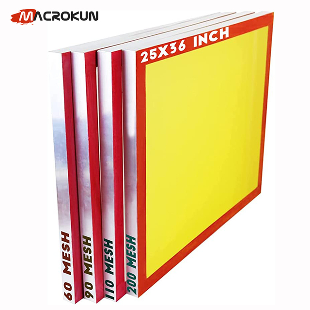 Dry Sift Screen Set of 4 Polyester Mesh Screen 60 90 110 200 Mesh Micron 250 165 149 75 Pre Stretched Silk Screen Frames