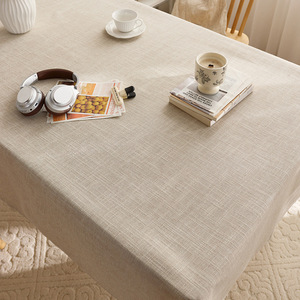مفرش طاولة من القماش المنسوج خفيف وفاخر حسب الطلب بلون ثابت غطاء مستطيل من القماش - Product Image 4