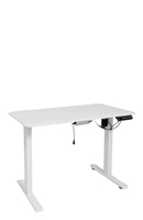 Bureau Moderne Minimaliste Blanc Intelligent à 3 Vitesses Électrique en Aluminium Réglable en Hauteur |   Bureau de qualité commerciale avec alternance assis-debout