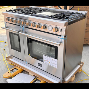 Estufa y Horno Combinados Pro de 48 Pulgadas con Certificación Energy Star, 7 Quemadores a Gas con Temporizador para Panaderías y Servicios de Catering - Product Image 2