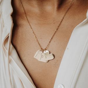 Collier en acier inoxydable personnalisé avec pendentif cœur « Mama », nom gravé, bijoux faits à la main, résistant à l'eau, cadeaux d'anniversaire personnalisés pour grand-mère - Product Image 2