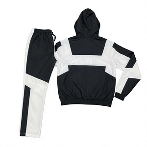 Conjunto Deportivo con Capucha para Hombre, Estilo Urbano con Bloques de Color, Secado Rápido, Transpirable, 100% Algodón Felpa, Ropa de Invierno - Product Image 2