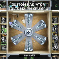 Vis de fixation de radiateur de carte mère en acier inoxydable sur mesure M4.2 avec revêtement zingué/galvanisé pour processeur d'ordinateur &amp;   Carte graphique