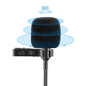 Doble cabeza Mini Lavalier micrófono de solapa 8m estéreo grabador de Audio de micrófono para Youtube entrevista <span class=keywords><strong>Podcast</strong></span> de la Conferencia - Product Image 2