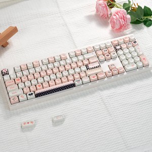 คี<span class=keywords><strong>ย</strong></span>์บอร์ดแบบกลไก Z108 3 โหมด หลายรุ่น ลา<span class=keywords><strong>ย</strong></span>การ์ตูนแมว/หมี คี<span class=keywords><strong>ย</strong></span>์แคป RGB ปรับแต่งได้ สำหรับสาวๆ ใช้ในออฟฟิศ - Product Image 1