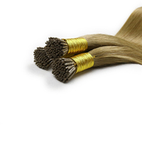 Ekstensi Rambut Manusia Remy India Double Drawn Platinum Blonde Mewah 8-32 inci Grade 8A-12A Micro I Tip Stick Pre-bonded
