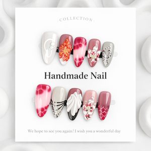 <span class=keywords><strong>Faux</strong></span> <span class=keywords><strong>ongles</strong></span> 3D faits main en forme d'amande, longs, en acrylique, emballage personnalisé, fournisseur en gros - Product Image 2