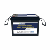 Baterai RV Motorhome LifePO4, dengan Bluetooth dan pemanasan sendiri 12V 200AH