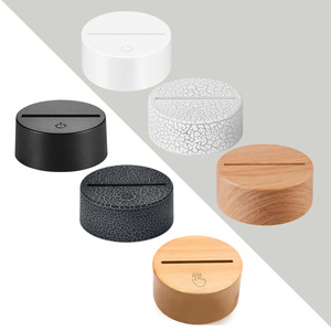 Lámpara de <span class=keywords><strong>noche</strong></span> LED de ilusión 3D moderna personalizada, lámpara de oso de Anime para habitación de niños, regalo de vacaciones, mesa de tamaño medio para decoración del hogar - Product Image 3