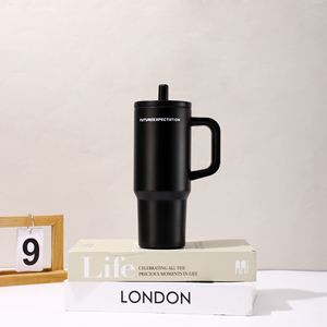 <b>Coffee</b> Car Tumbler 720ml Stainless Steel <b>Double</b> <b>Wall</b> Vacuum Travel <b>Cup</b> with Handle and Straw Lid - Product Image 4