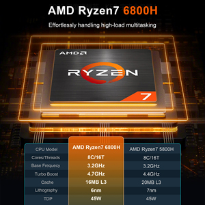 <span class=keywords><strong>PC</strong></span> <span class=keywords><strong>Mini</strong></span> AMD R7-6800H 4.70Ghz 16GB/32GB DDR5 512GB SSD, hỗ trợ gắn VESA, bao bì hộp màu, <span class=keywords><strong>PC</strong></span> chơi game, Laptop chơi game - Product Image 2