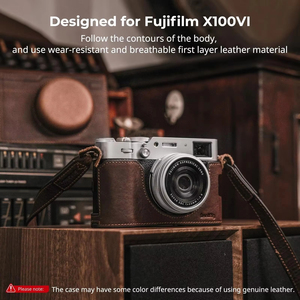Kit d'étui en cuir <span class=keywords><strong>pour</strong></span> <span class=keywords><strong>appareil</strong></span> <span class=keywords><strong>photo</strong></span> <span class=keywords><strong>FUJIFILM</strong></span> X100VI, SmallRig 4558 avec demi-étui, couvercle rabattable et bandoulière - Product Image 6