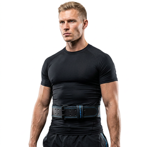 Best Selling Custom Made Cowhide Heavy Duty Adjustable Non-Slip Back Support Weightlifting <b>Belt</b> Buckle Closure for Gym <b>Training</b> - Product Image 1