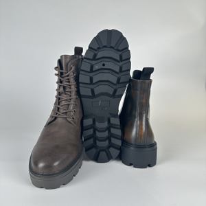 Stivali da uomo in microfibra effetto pelle neri e marroni, stile western, altezza alla caviglia, con rialzo interno, per la stagione estiva, taglie 39-46, modello Martin. - Product Image 2