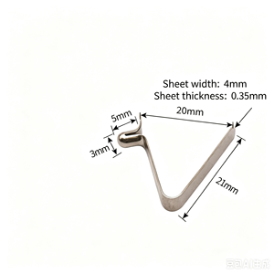 Clip à ressort en forme de V de 3 mm, <span class=keywords><strong>goupille</strong></span> de verrouillage en acier inoxydable pour poteau de tente, pagaie de kayak, poteau télescopique - Product Image 1