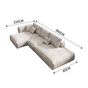 <span class=keywords><strong>Canapé</strong></span> <span class=keywords><strong>d</strong></span>'<span class=keywords><strong>angle</strong></span> paresseux siège profond blanc et gris avec remplissage de plumes ensemble de meubles de maison salon mobilier <span class=keywords><strong>d</strong></span>'intérieur moderne - Product Image 5