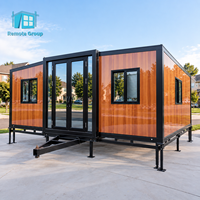 Maisons préfabriquées modulaires pliables et extensibles de 20 pieds, détachables à distance, 3 chambres de luxe avec cuisine et salle de bain