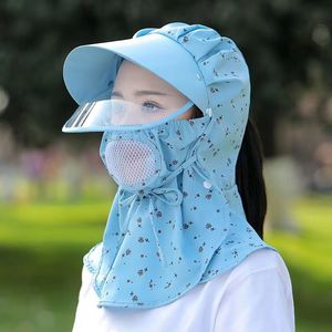 Women's Summer Sun Protection Hat With Full Face Cover Breathable UV Shield Outdoor Cycling Electric Bike Use - Product Image 2