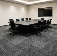 Dalles de moquette carrées haute densité 66x66cm, support non-tissé, nylon teint en masse, résistant aux taches, antistatique, pour lieu de travail