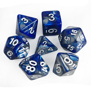 Juego de dados RPG de acrílico poliédrico de 16mm de dos colores para mazmorras y dragones juego de rol en Stock juego de dados DND al por mayor - Product Image 1