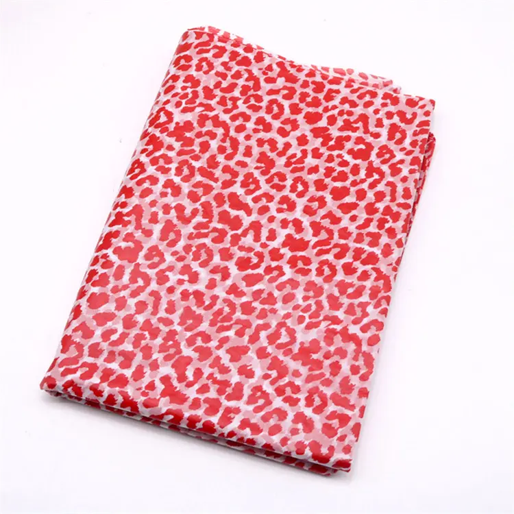 Logotipo personalizado Premium, papel de seda con estampado de puntos de leopardo para embalaje de caja de joyería