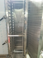 Cuiseur à riz en acier inoxydable à porte simple/double vitrée avec chariot, électrique 380V triphasé, équipement de cuisine professionnel