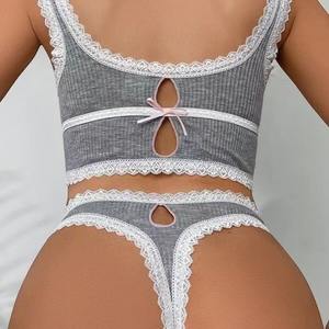 BH1405 abito <span class=keywords><strong>intimo</strong></span> Sexy da donna con chiusura in Chiffon di <span class=keywords><strong>pizzo</strong></span> senza maniche - Product Image 2