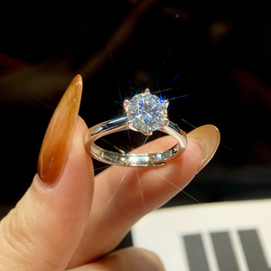 Tùy Chỉnh Gra Chứng Nhận 925 Sterling Silver 18K Vàng Nhẫn Moissanite Kim Cương 1 2 3 Ct Carat Đá Cắt Đám Cưới Đồ Trang Sức Cho Phụ Nữ - Product Image 5