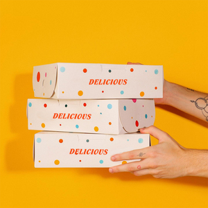 Kích Thước Tùy Chỉnh Mini Lớn Kẹo Cookie Trắng Hai Bên In Đám Cưới Dễ Thương Hộp Quà Tặng Bao Bì Cookie Hộp Giấy Cho Bánh Donut Gói - Product Image 3