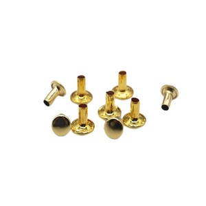 Rivets creux en laiton, diamètre de la tête 5/16 po, diamètre 0,125 po, pour sacs, vêtements, accessoires de quincaillerie - Product Image 4