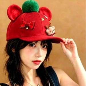 Casquette de baseball en polyester 100 % avec impression en relief, personnalisable, style <span class=keywords><strong>bonnet</strong></span> de Père Noël pour adultes, ajustable, 6 panneaux, pour fête de Noël - Product Image 3