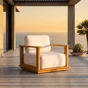 Set di Divani in Teak SIGMA per Esterni, Impermeabili e su Misura, per Ville, Resort e Terrazze - Product Image 4