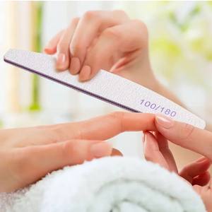 <span class=keywords><strong>Lime</strong></span> à ongles lavable en émeri, grain 100/180, <span class=keywords><strong>lime</strong></span> à ongles demi-lune pour manucure - Product Image 6