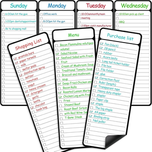 Pizarra Blanca Magnética de 7 Piezas con Diseño Ecológico para Listas de Tareas, 4'x11', Planificador Semanal Multifuncional, Tabla de Tareas - Product Image 1