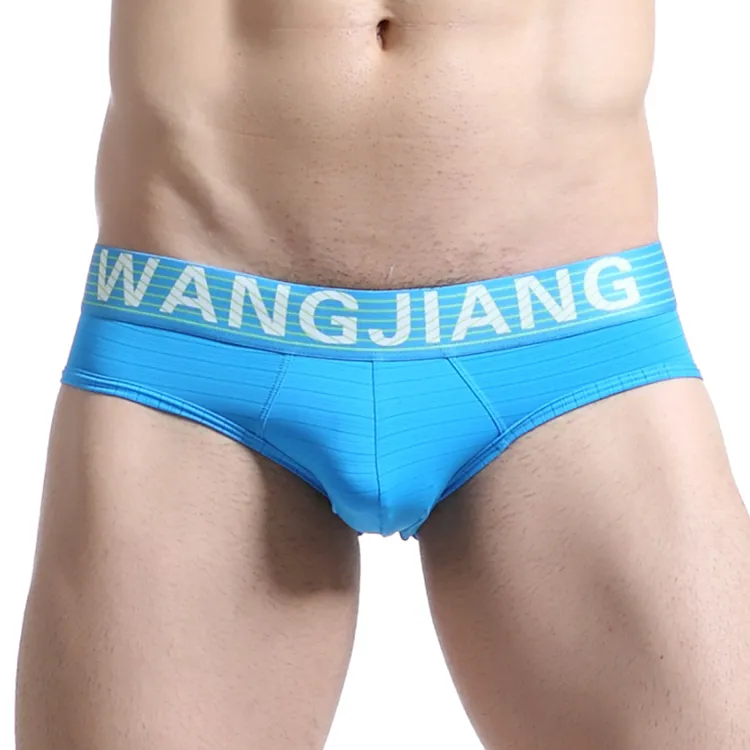 Wangjiang 페니스 구멍 디자인 섹시한 속옷 복서 남자 bulging 브리프