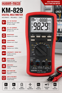 Multímetro Digital Kusam KM-829 True RMS con Interfaz para PC, Precisión Clase 0.1, Pantalla de 6 Dígitos - Product Image 2