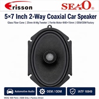 Altavoz Coaxial de 2 Vías para Auto de 5x7 Pulgadas, Cono de Fibra de Vidrio, Tweeter de Al-Mg, Motor de Ferrita, Fabricante OEM ODM, 500 Unidades