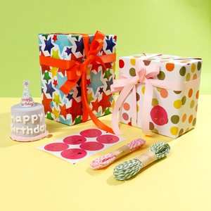 Wholesale <b>Christmas</b> Birthday Hot Stamping Tissue 43*300cm Gift Luxury Custom Packaging <b>Wrapping</b> <b>Paper</b> <b>Roll</b> - Product Image 5