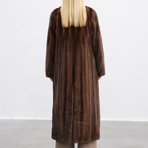 Abrigo Largo de Piel Sintética Ecológica para Mujer Boying - Parka Tejida con Cuello en V (Inspirado en Visón Genuino) Abrigo de Piel Sintética - Product Image 4