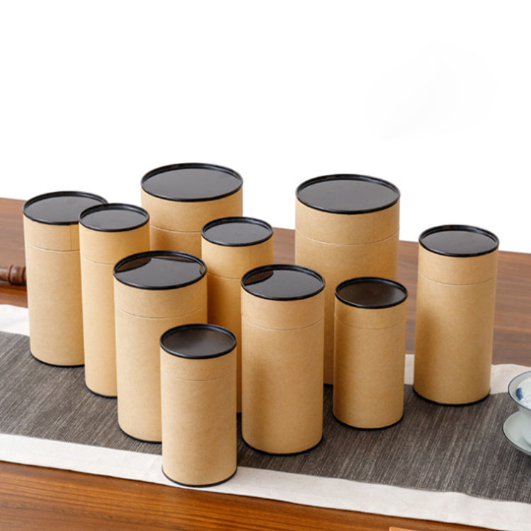 Customization Kraft Paper Tube Round Packaging Eco Candle Paper Tube Cosmetic Packaging Paper Cartridge Tube Wholesale