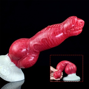 NNSX Dildos de Fantasía con Nudos de Perro y Ventosa, Enorme Pene de Animal de Silicona, Tapón Anal, Productos Eróticos para Sexo Femenino y Gay para Adultos 18+ - Product Image 1