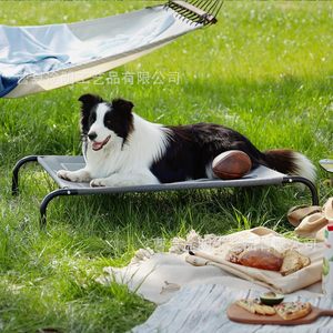 Pet <b>Bed</b> Rectangle Grey Breathable Mesh <b>Dog</b> <b>Bed</b> Four Seasons Hand Washable - Product Image 1