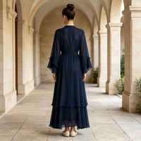 Robe de mariage musulmane en coton de haute qualité avec Hijab coton musulman femmes Abaya et robes longues M musulman hommes Thobe