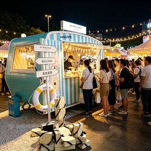 Remolque de Concesión para Helados Italianos, Bar de <span class=keywords><strong>Cerveza</strong></span>, Cocteles, Jugos y Smoothies, de Acero Inoxidable - Product Image 6