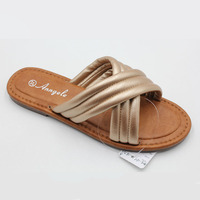 Nouvelles sandales plates à bout ouvert pour femmes, chaussures d'extérieur, tongs, pantoufles pour femmes et dames, babouches femme tendance